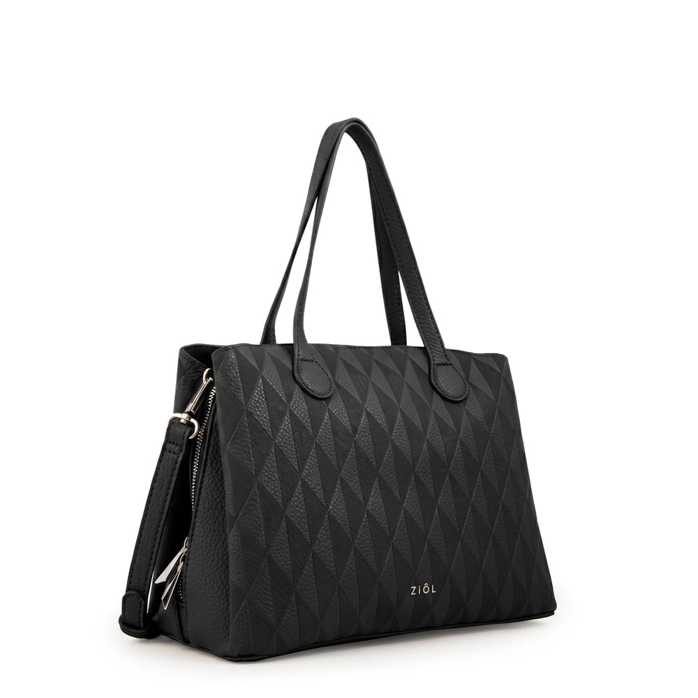 Cartera tote francini mediana negro