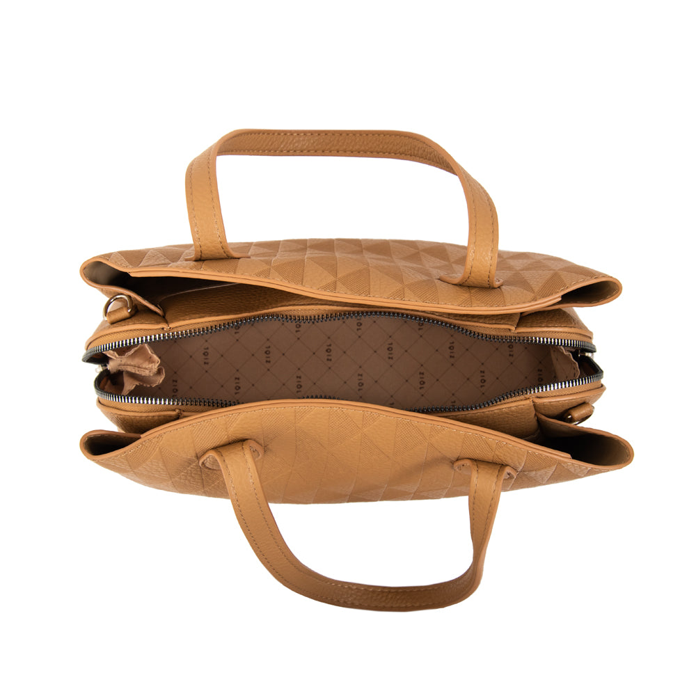 Cartera tote francini mediana camel
