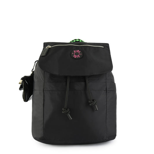 Mochila con tapa mediana olimpia negro
