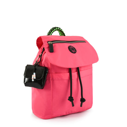 Mochila Con Tapa Mediana Olimpia Fucsia