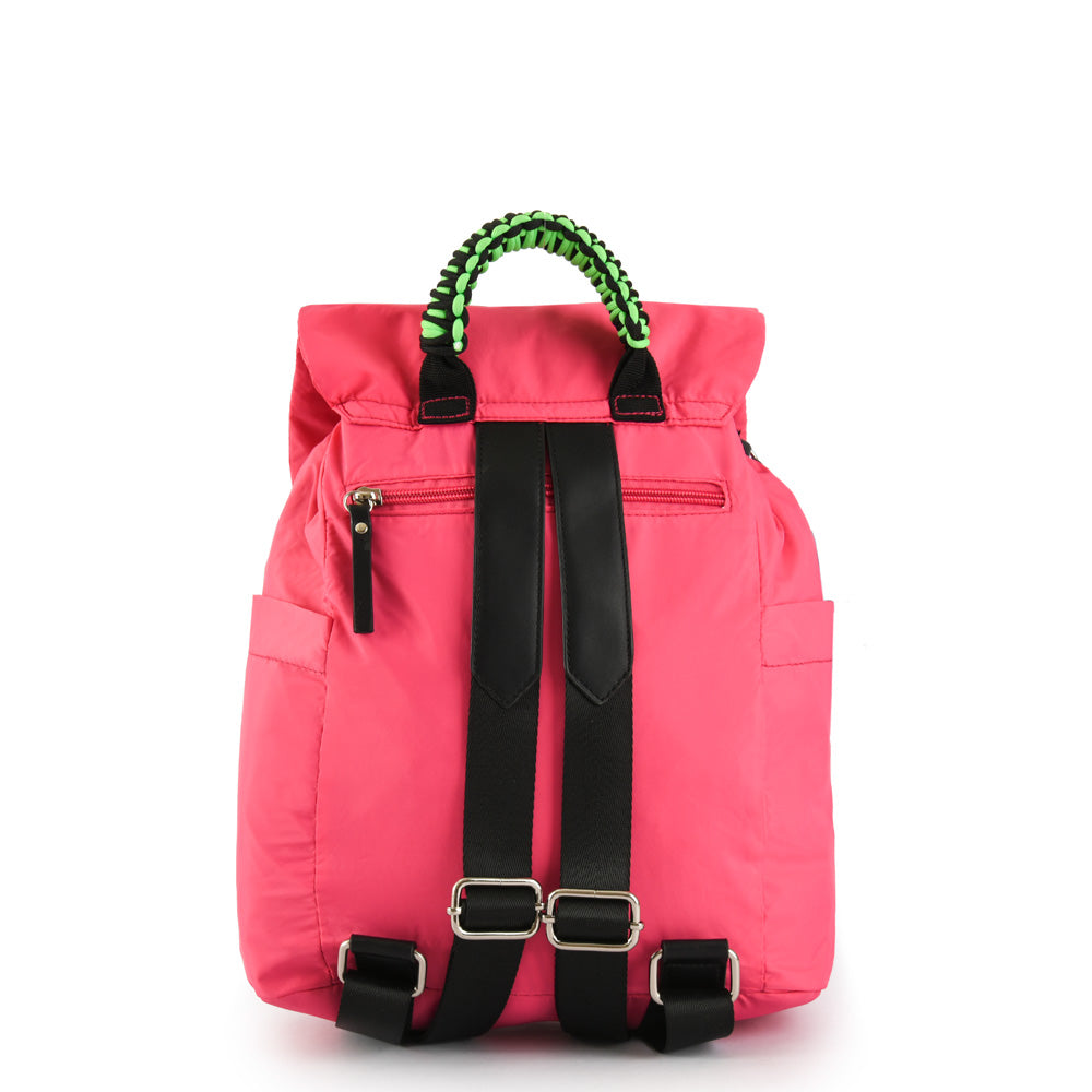 Mochila Con Tapa Mediana Olimpia Fucsia