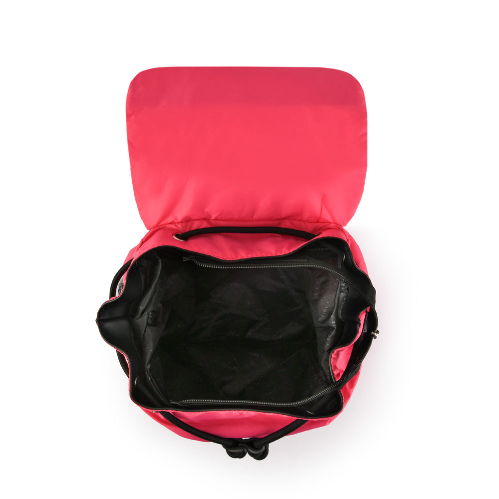 Mochila Con Tapa Mediana Olimpia Fucsia