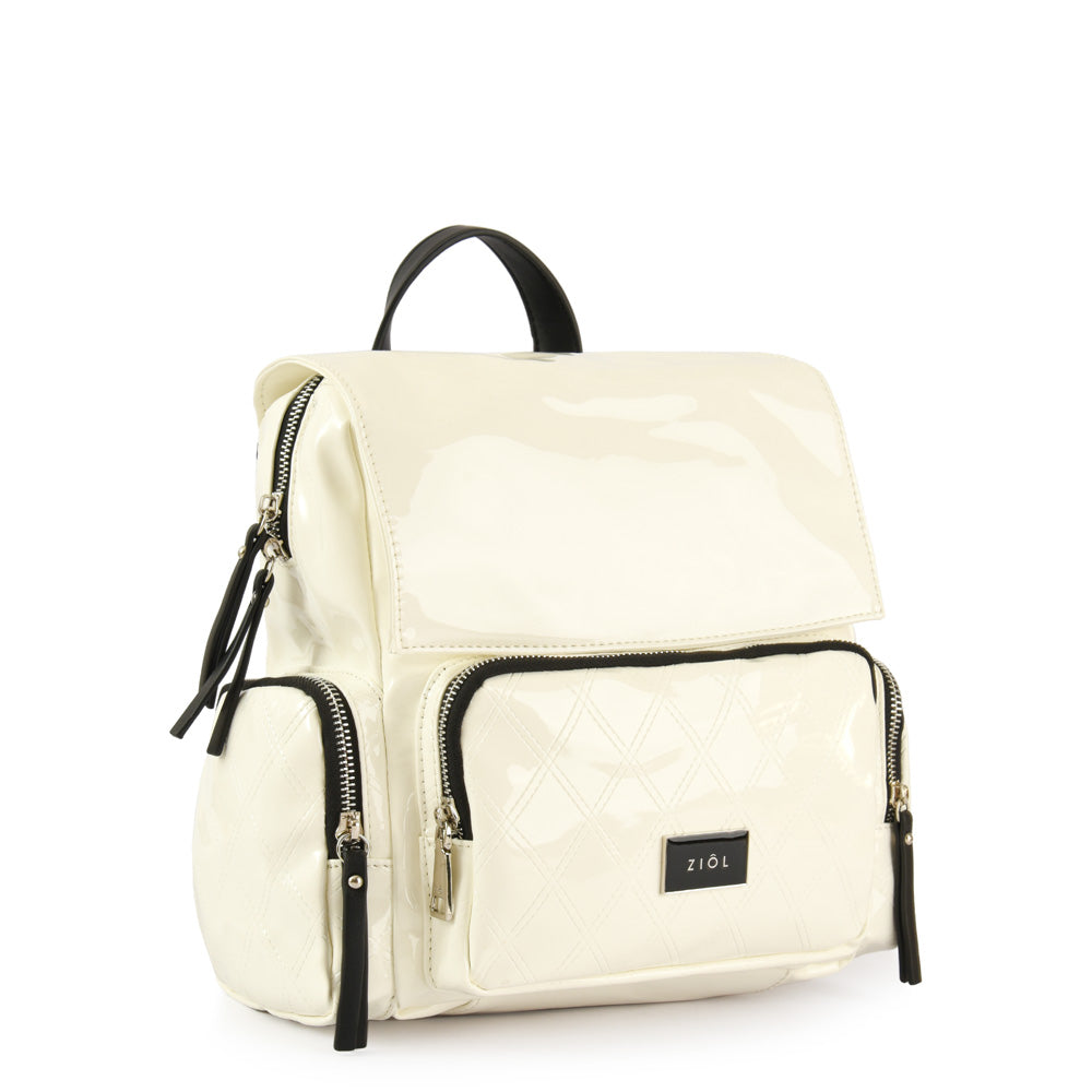 Mochila con tapa mila pequeña blanco