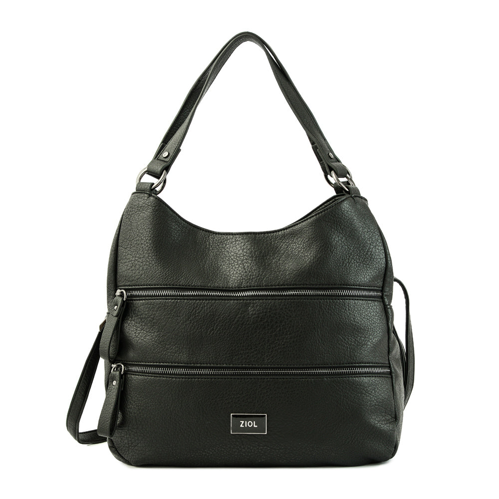 Cartera tote tres divisiones catherine negro