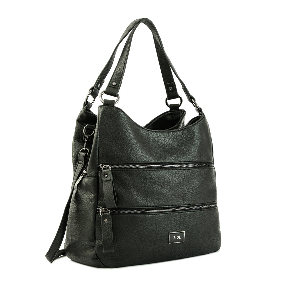 Cartera tote tres divisiones catherine negro