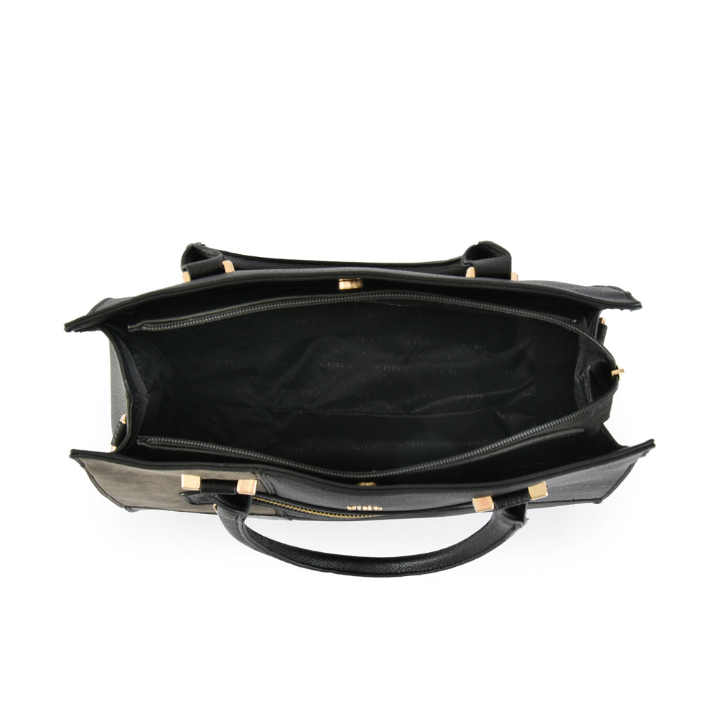 Cartera tote tres divisiones croix mediana negro