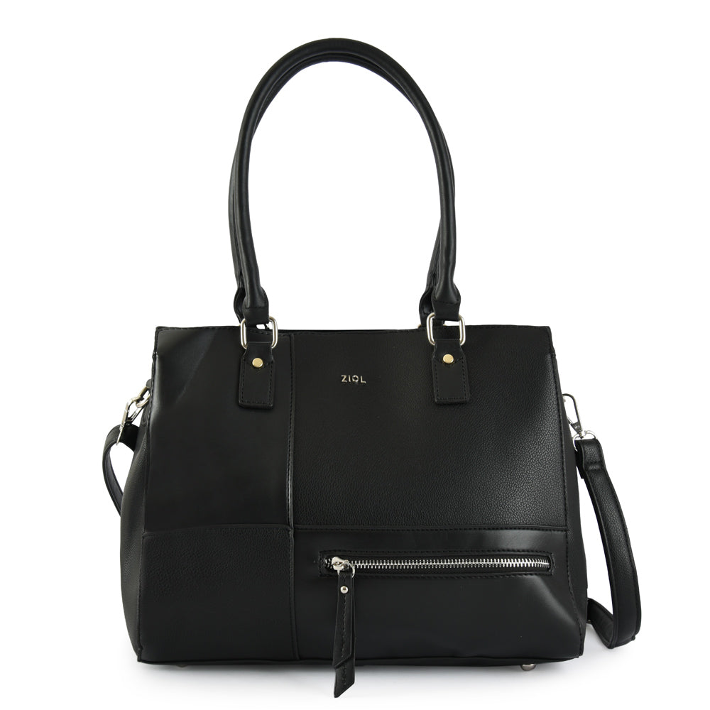 Cartera tote tres divisiones lupe negro