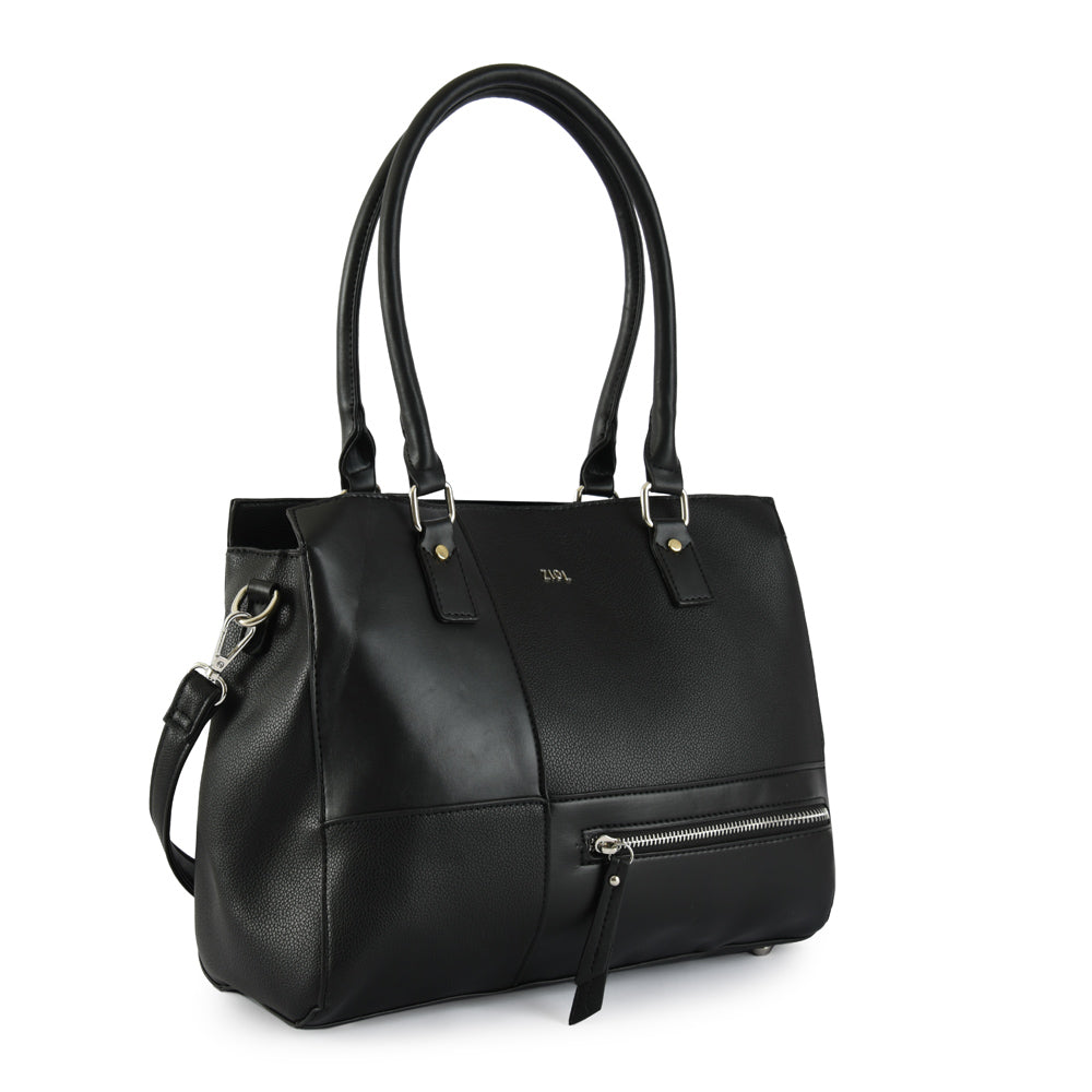 Cartera tote tres divisiones lupe negro