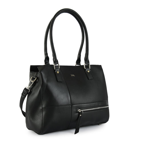 Cartera tote tres divisiones lupe negro