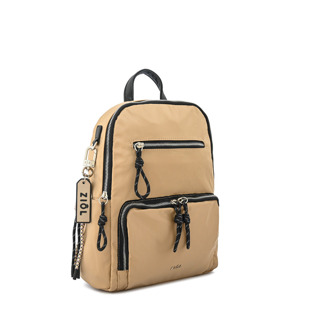 Mochila perlina mediana beige