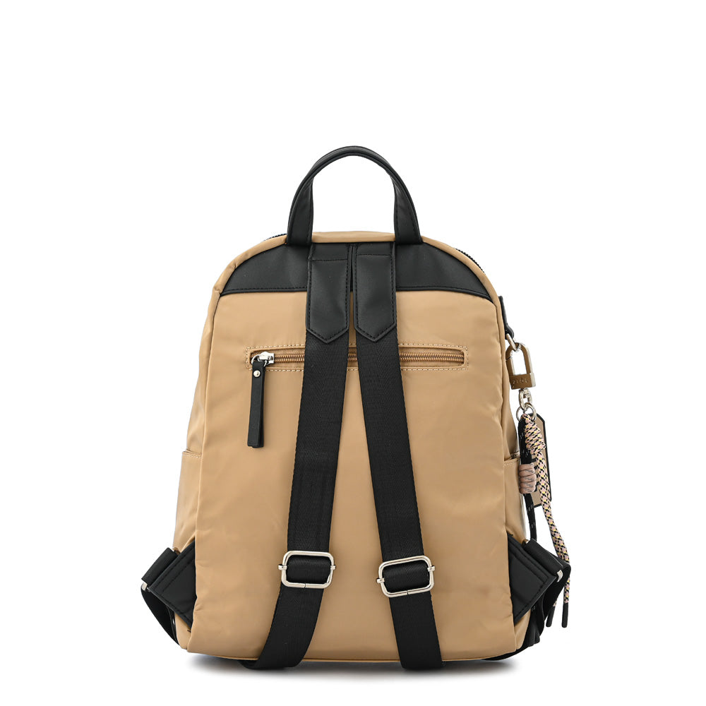 Mochila perlina mediana beige