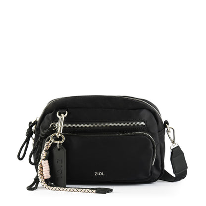 Cartera bandolera pequeña perlina negro