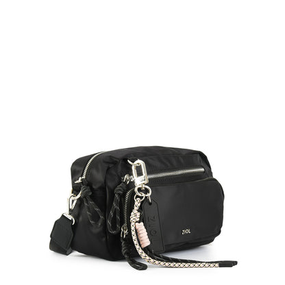 Cartera bandolera pequeña perlina negro