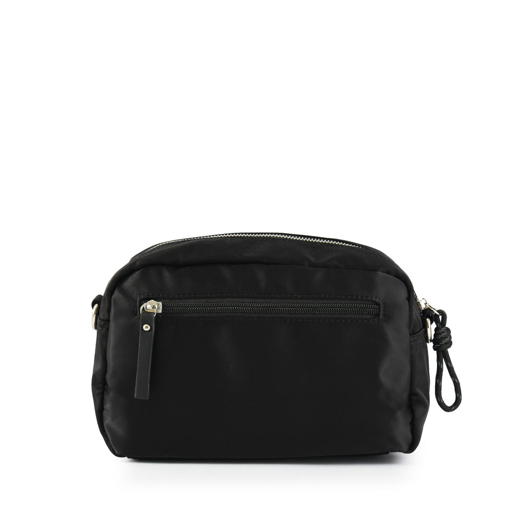 Cartera bandolera pequeña perlina negro