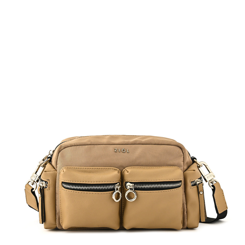 Cartera bandolera valery pequeña taupe