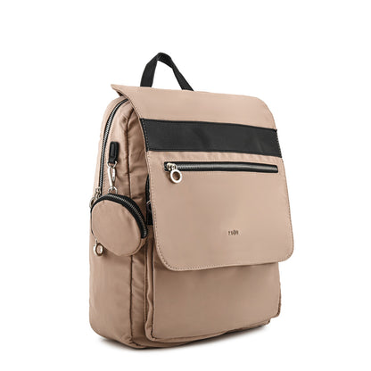 Mochila portanotebook grande verania beige