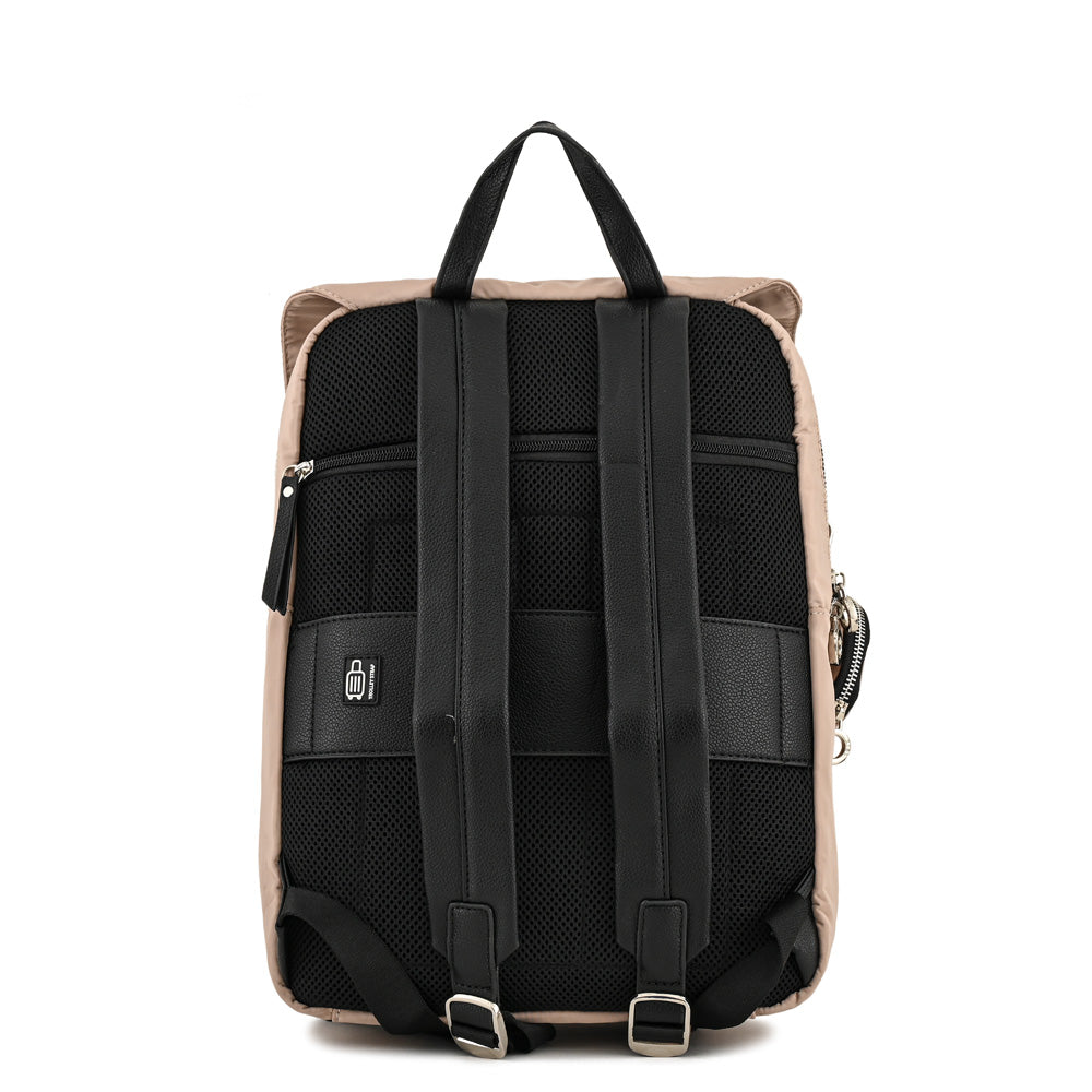 Mochila portanotebook grande verania beige