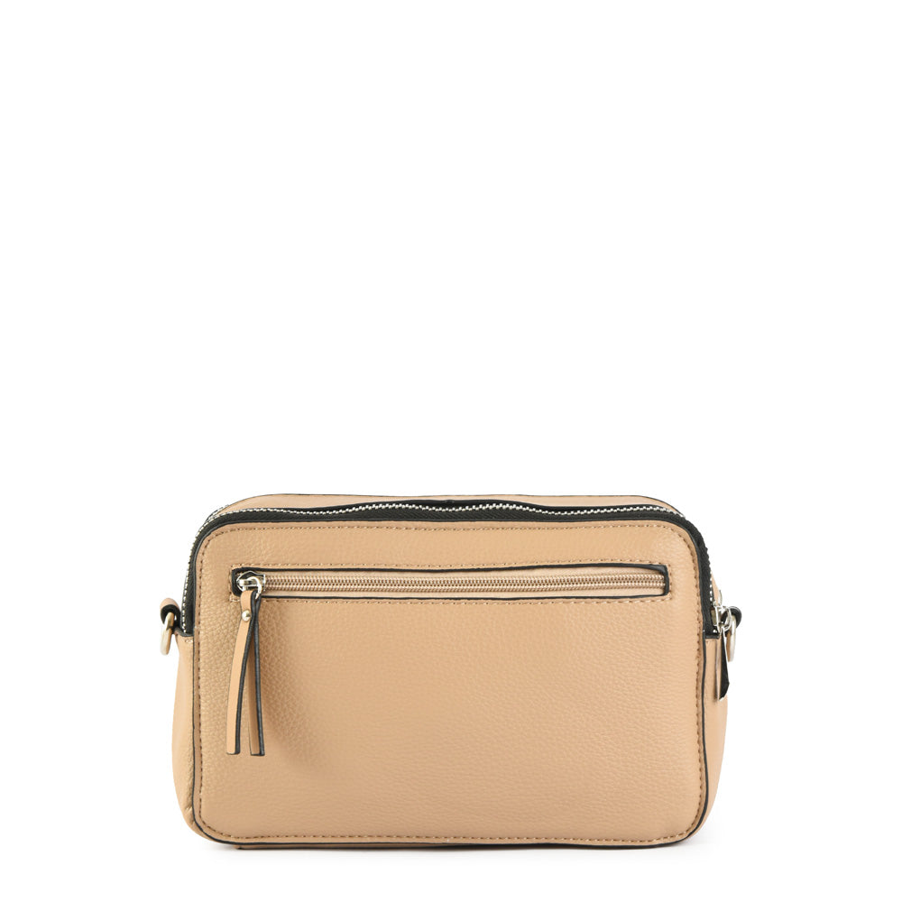 Cartera bandolera iskra pequeña beige