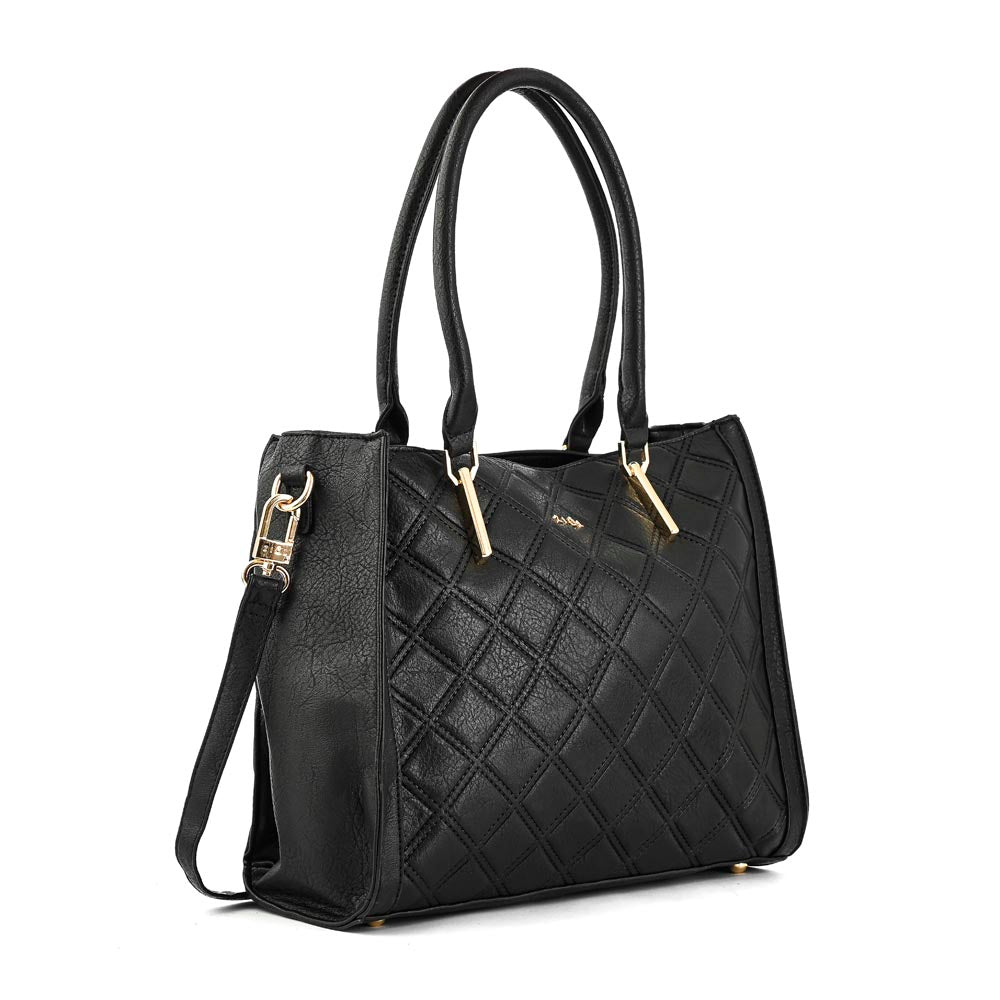 Cartera tote tres divisiones milena mediana negro