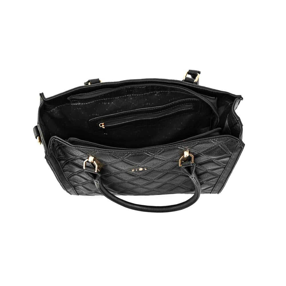Cartera tote tres divisiones milena mediana negro