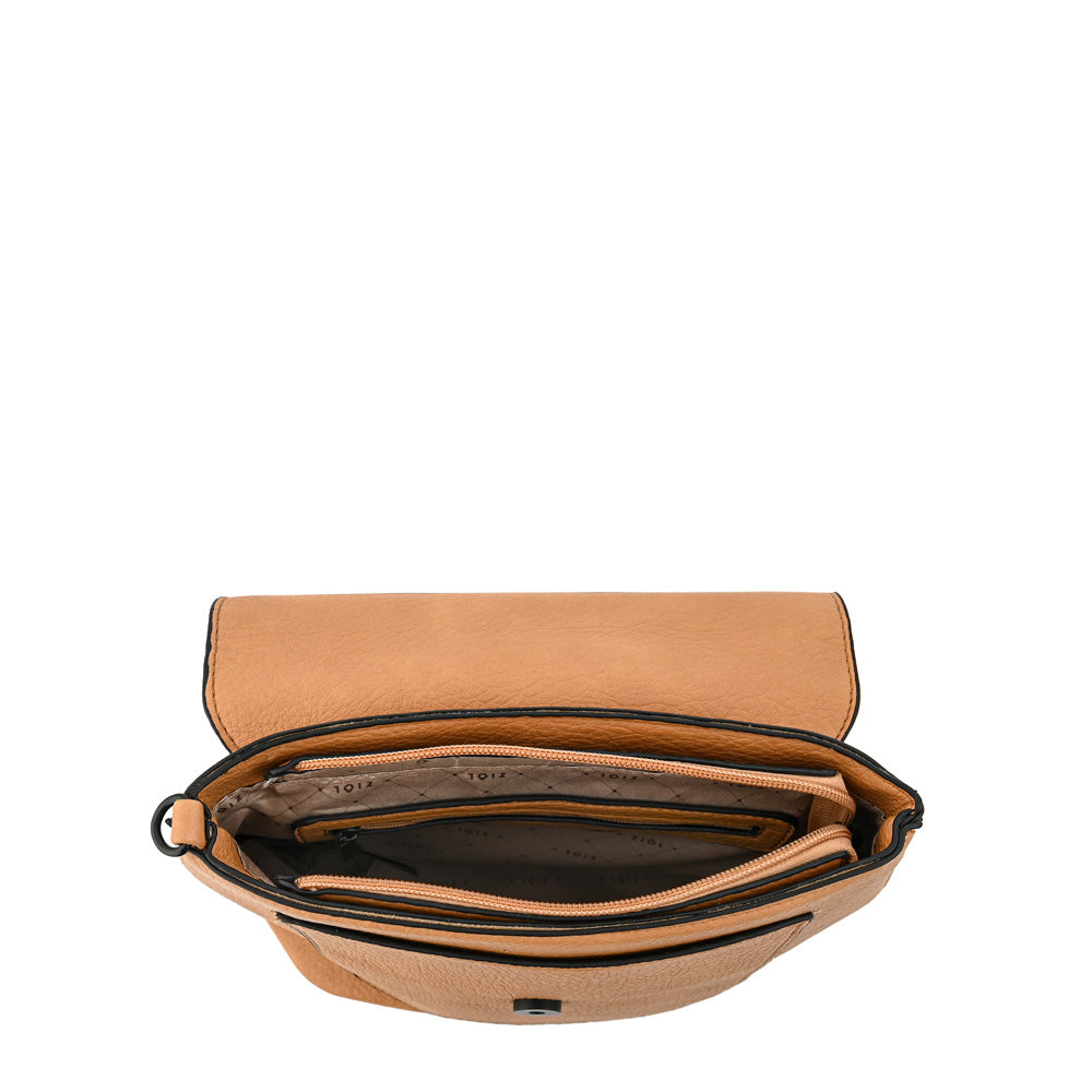 Mochila con tapa raina pequeña camel