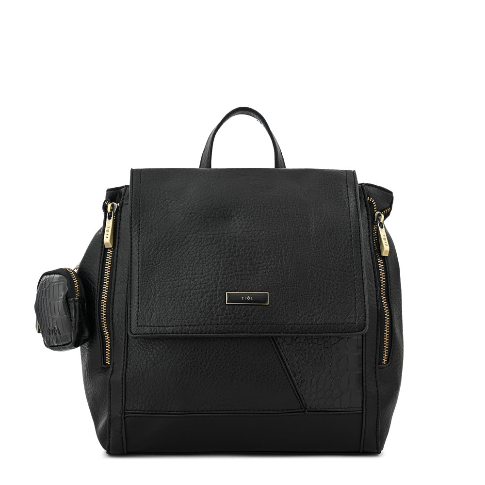 Mochila con tapa sira mediana