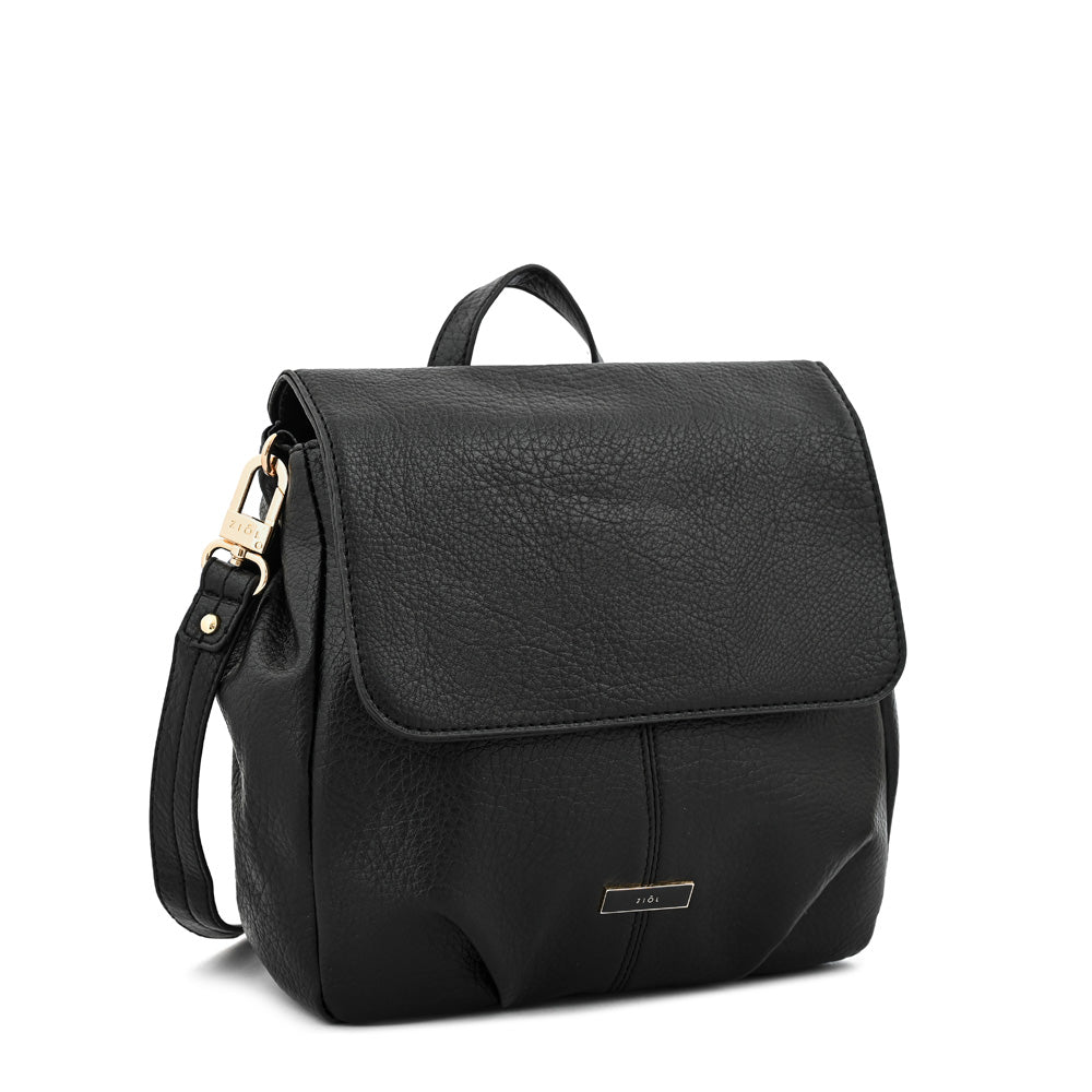Mochila con tapa zahara mediana negro