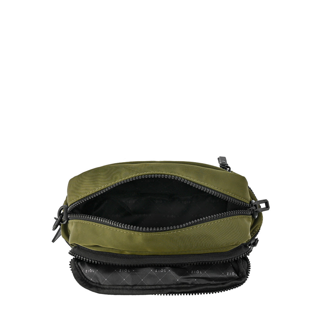Cartera bandolera ronnie pequeña verde oliva