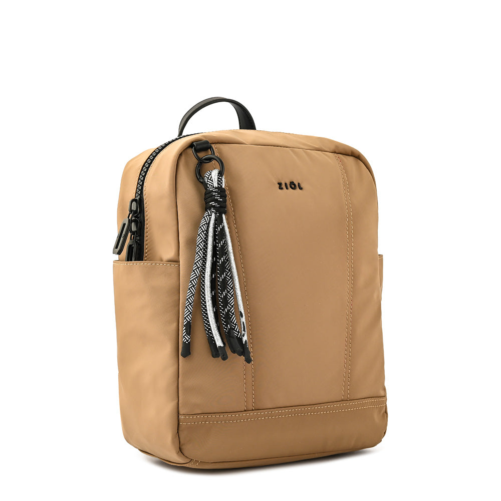 Mochila yoko mediana beige oscuro