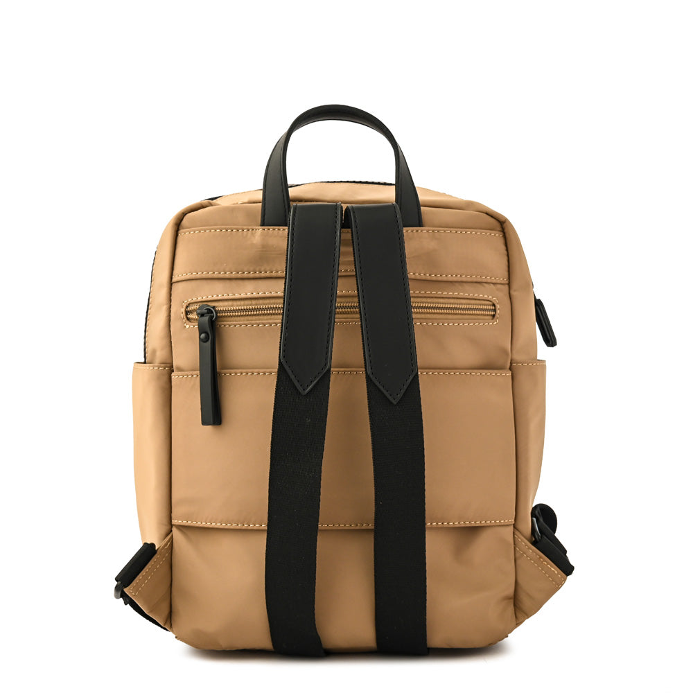 Mochila yoko mediana beige oscuro