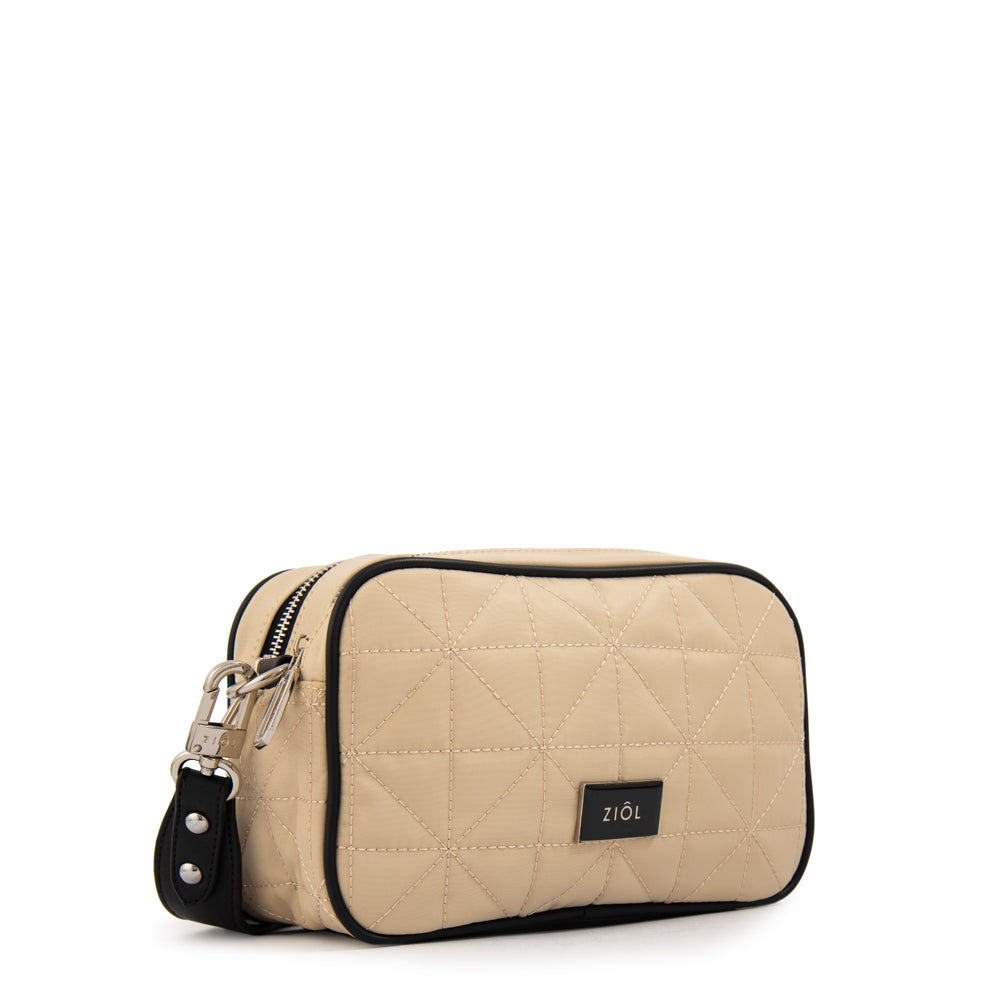 Cartera bandolera saida mediana beige