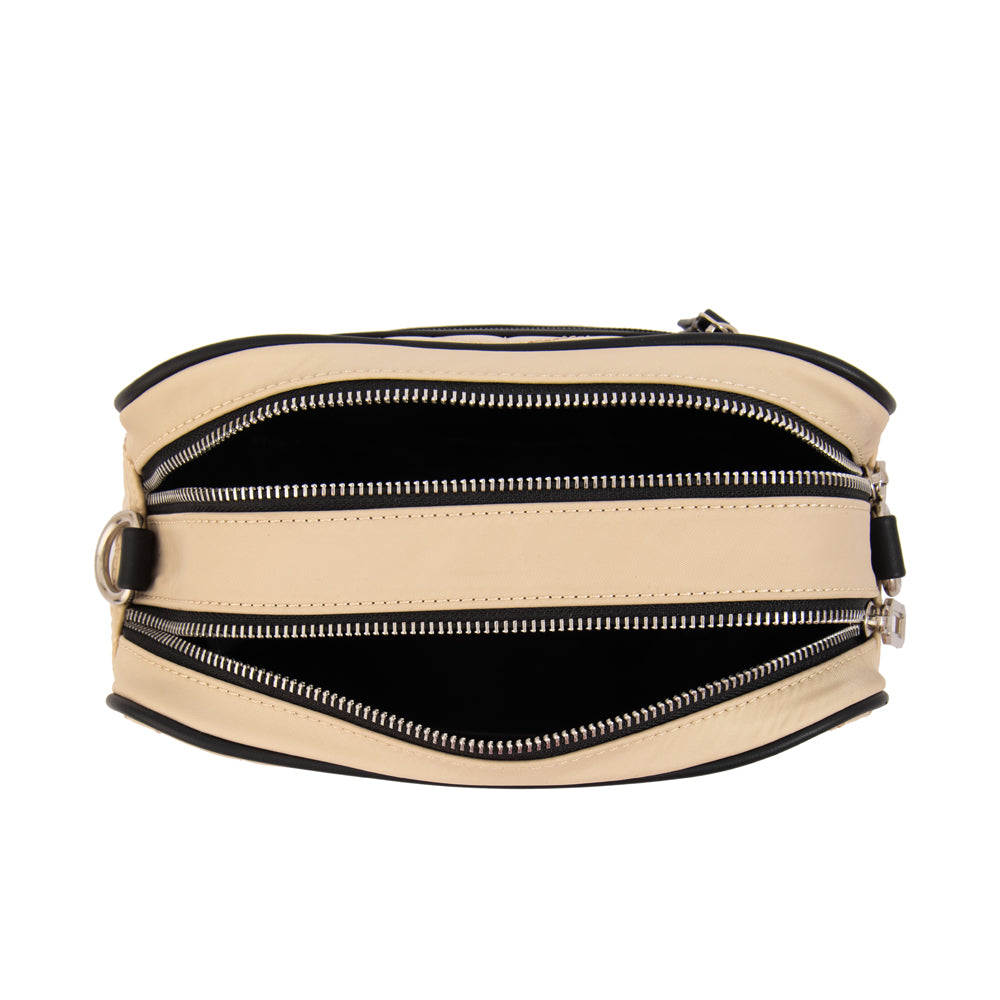 Cartera bandolera saida mediana beige
