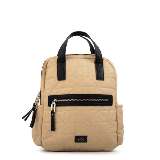 Mochila saida mediana beige