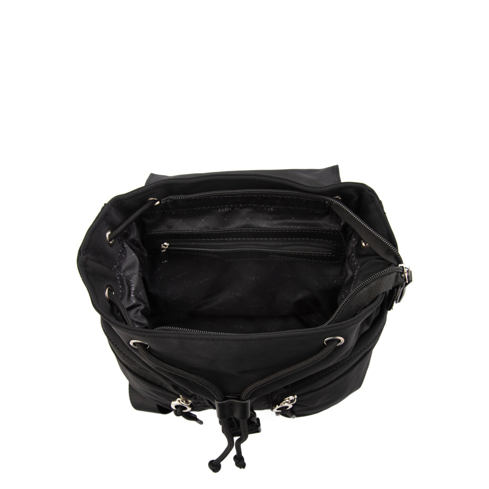 Mochila con tapa elvas mediana negro