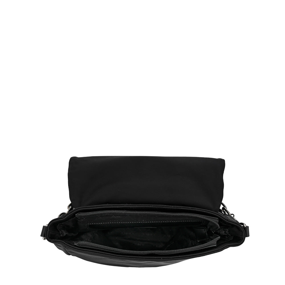Mochila con tapa nydia pequeña negro especial
