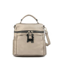 Mochila aoka mediana plateado oscuro