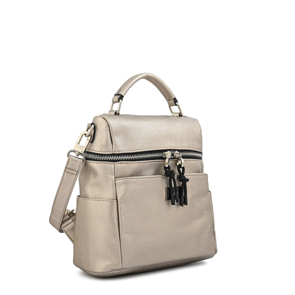Mochila aoka mediana plateado oscuro