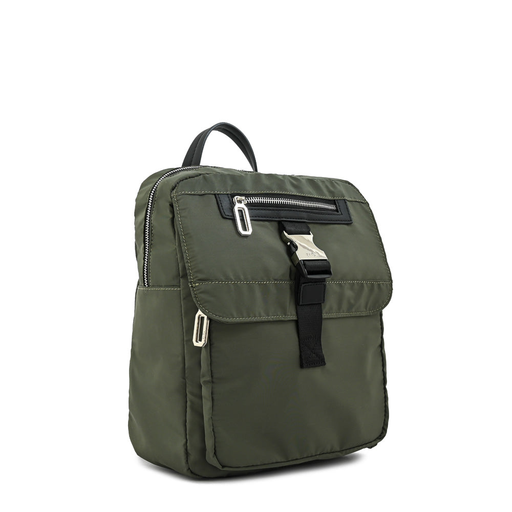 Mochila carla mediana verde oliva