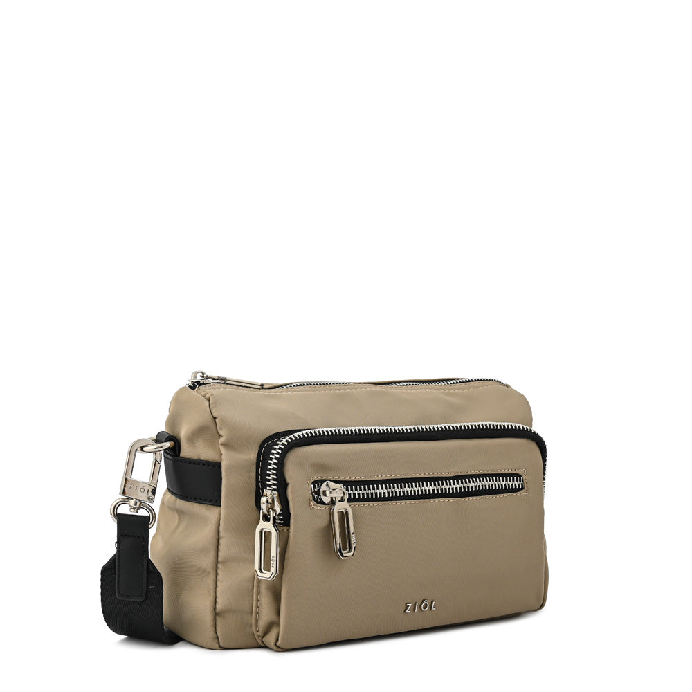 Cartera bandolera ruby mediana taupe