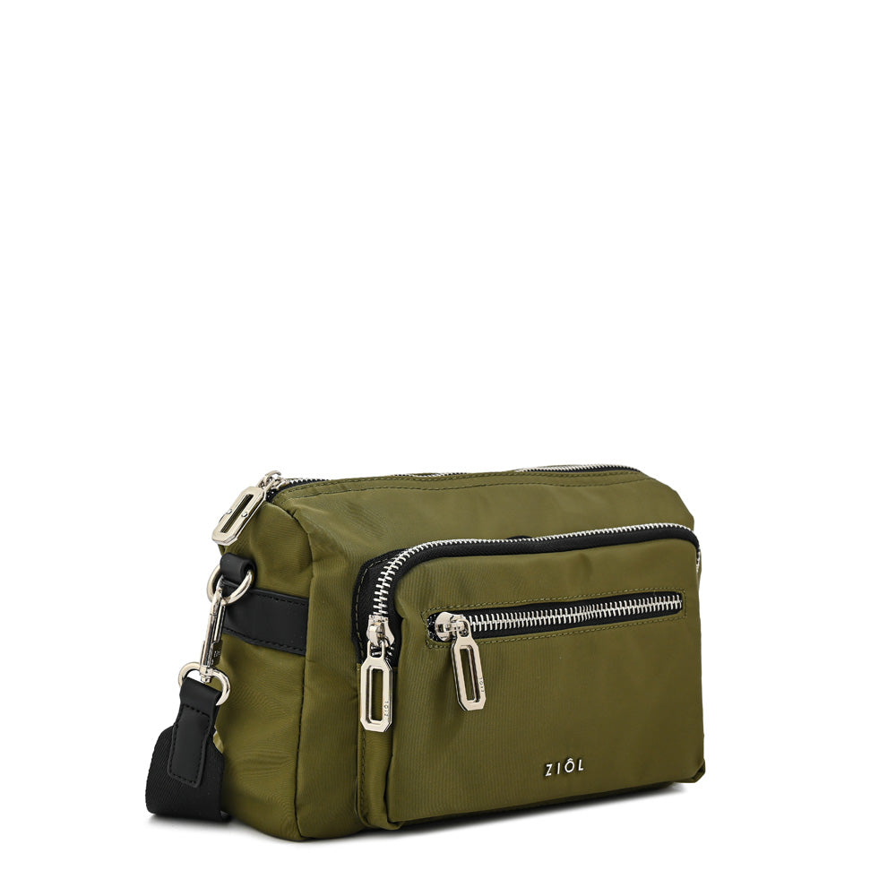 Cartera bandolera ruby mediana verde oliva