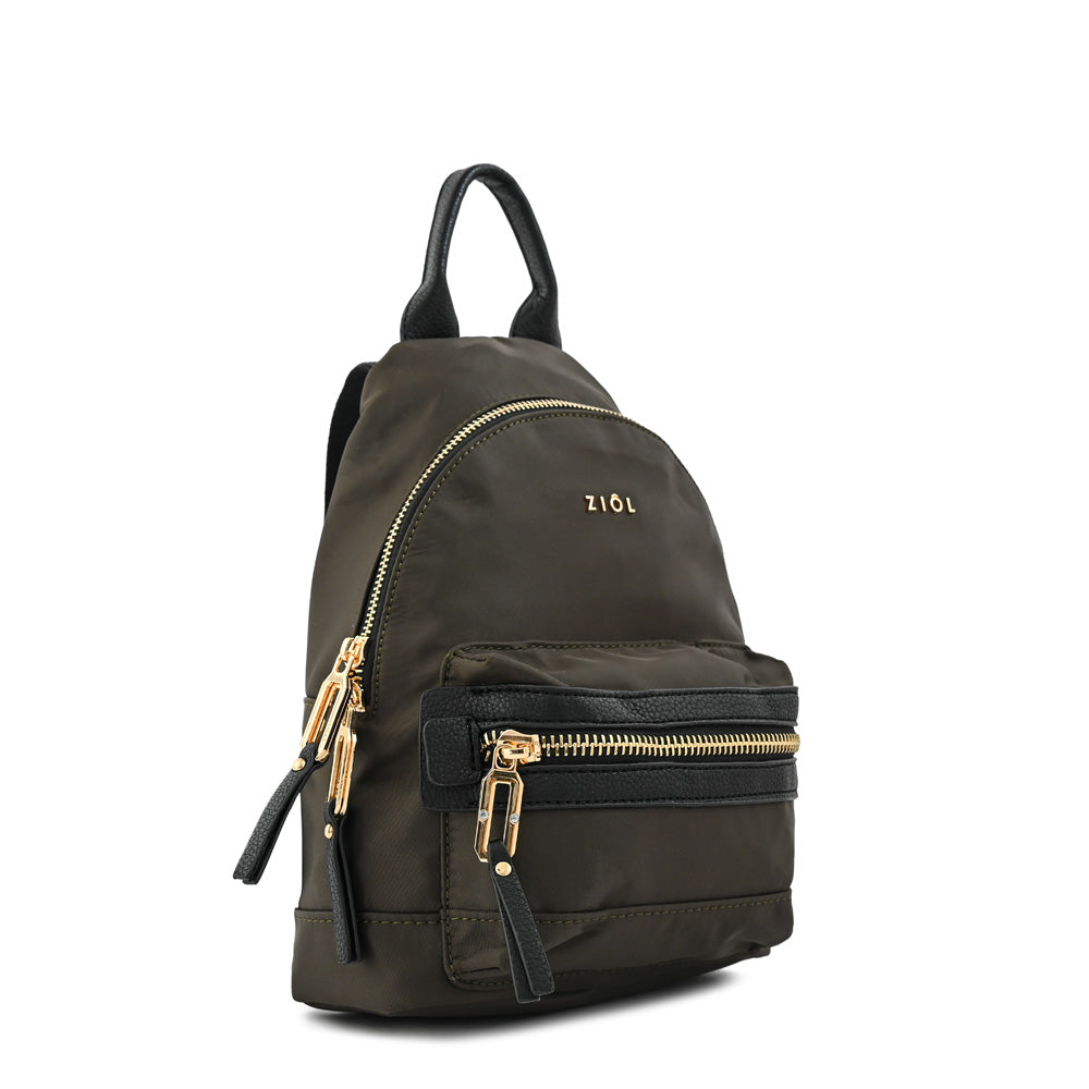 Mochila clau pequeña verde oliva