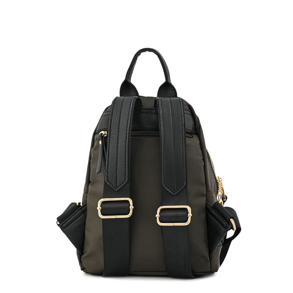 Mochila clau pequeña verde oliva