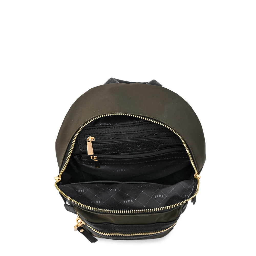 Mochila clau pequeña verde oliva