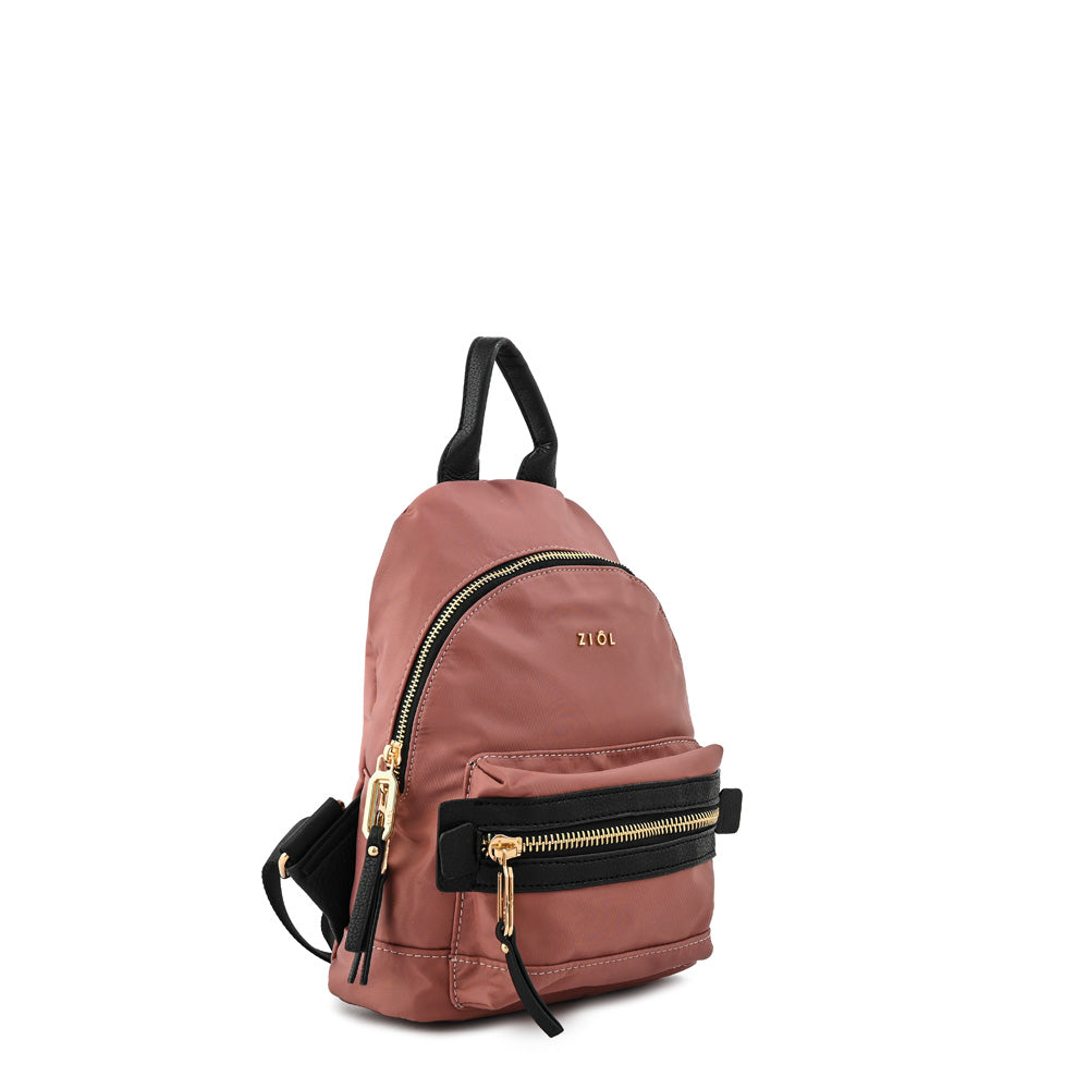 Mochila clau pequeña rosa viejo