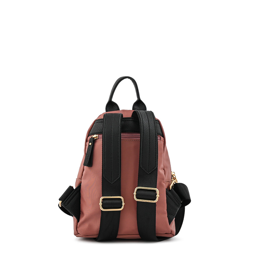 Mochila clau pequeña rosa viejo