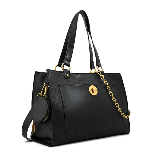 Cartera tote porta notebook nina grande negro