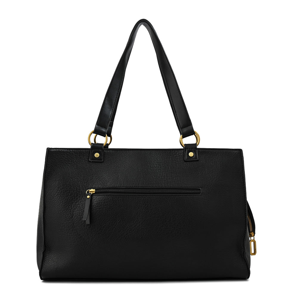 Cartera tote porta notebook nina grande negro
