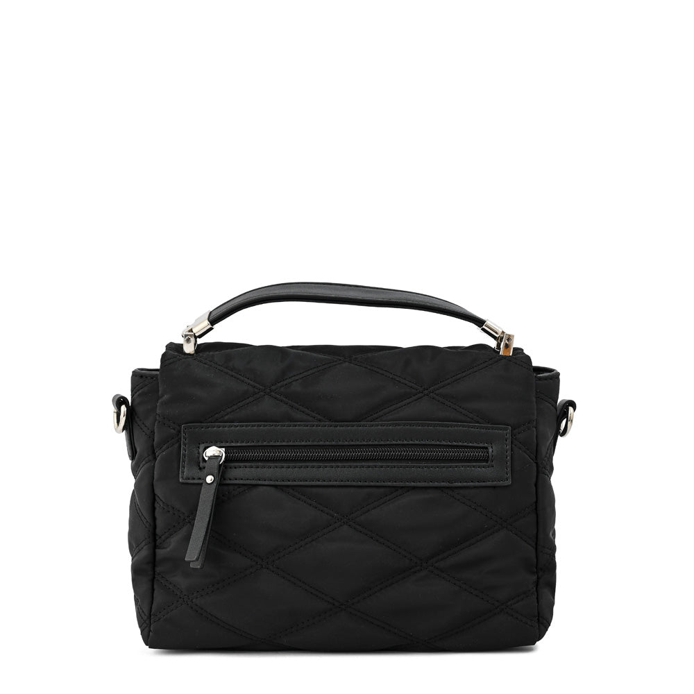 Cartera bandolera con tapa elvira pequeña negro