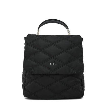 Mochila con tapa elvira mediana negro