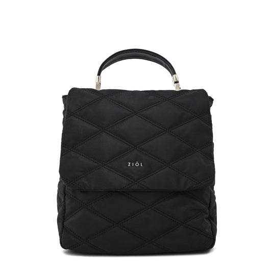 Mochila con tapa elvira mediana negro